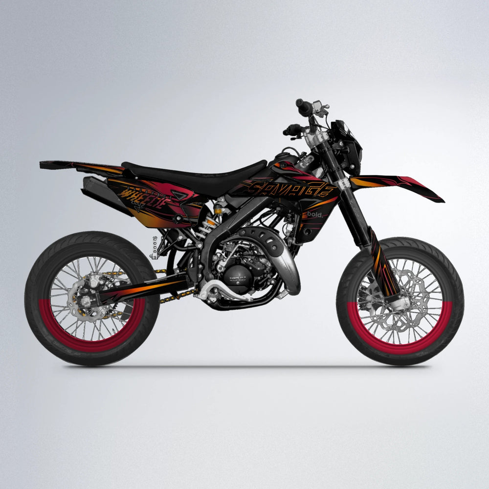 PRESENCE Rieju MRT supermoto graphics kit in Black & Red