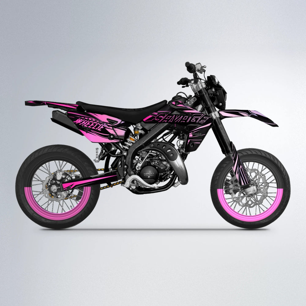 PRESENCE Rieju MRT supermoto graphics kit in Flamingo