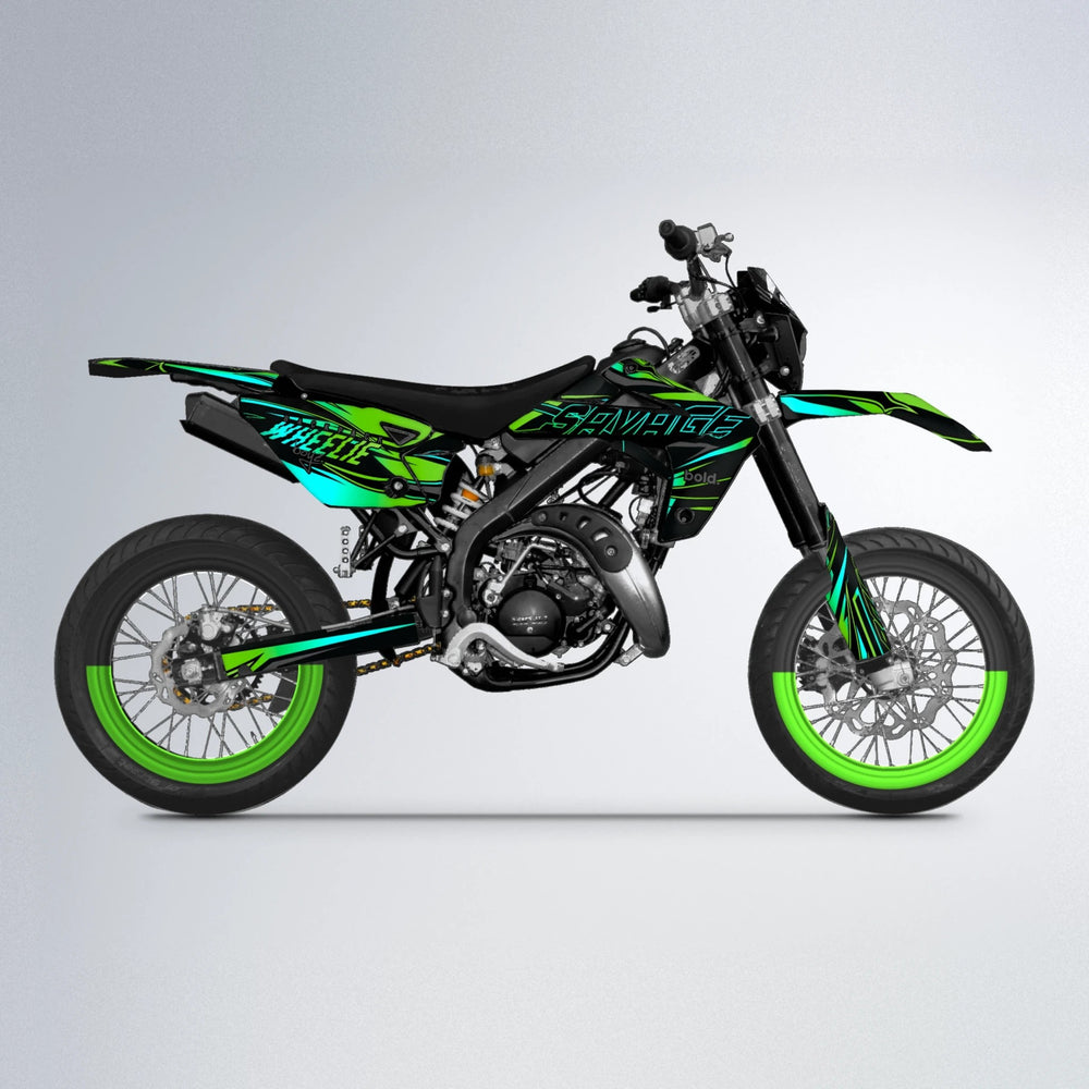 PRESENCE Rieju MRT supermoto graphics kit in Green