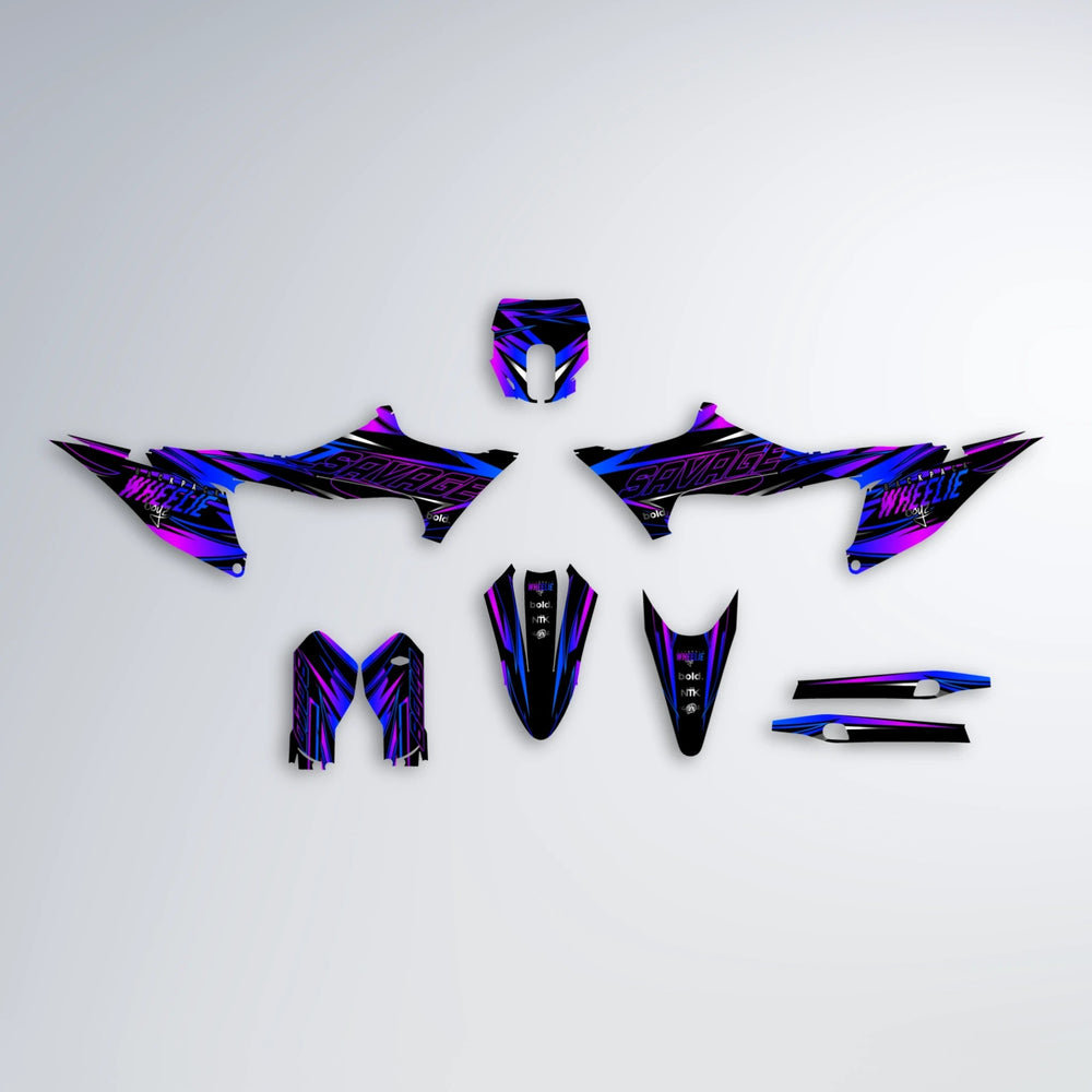 PRESENCE Stark Varg MX graphics kit parts layout in Custom Colour