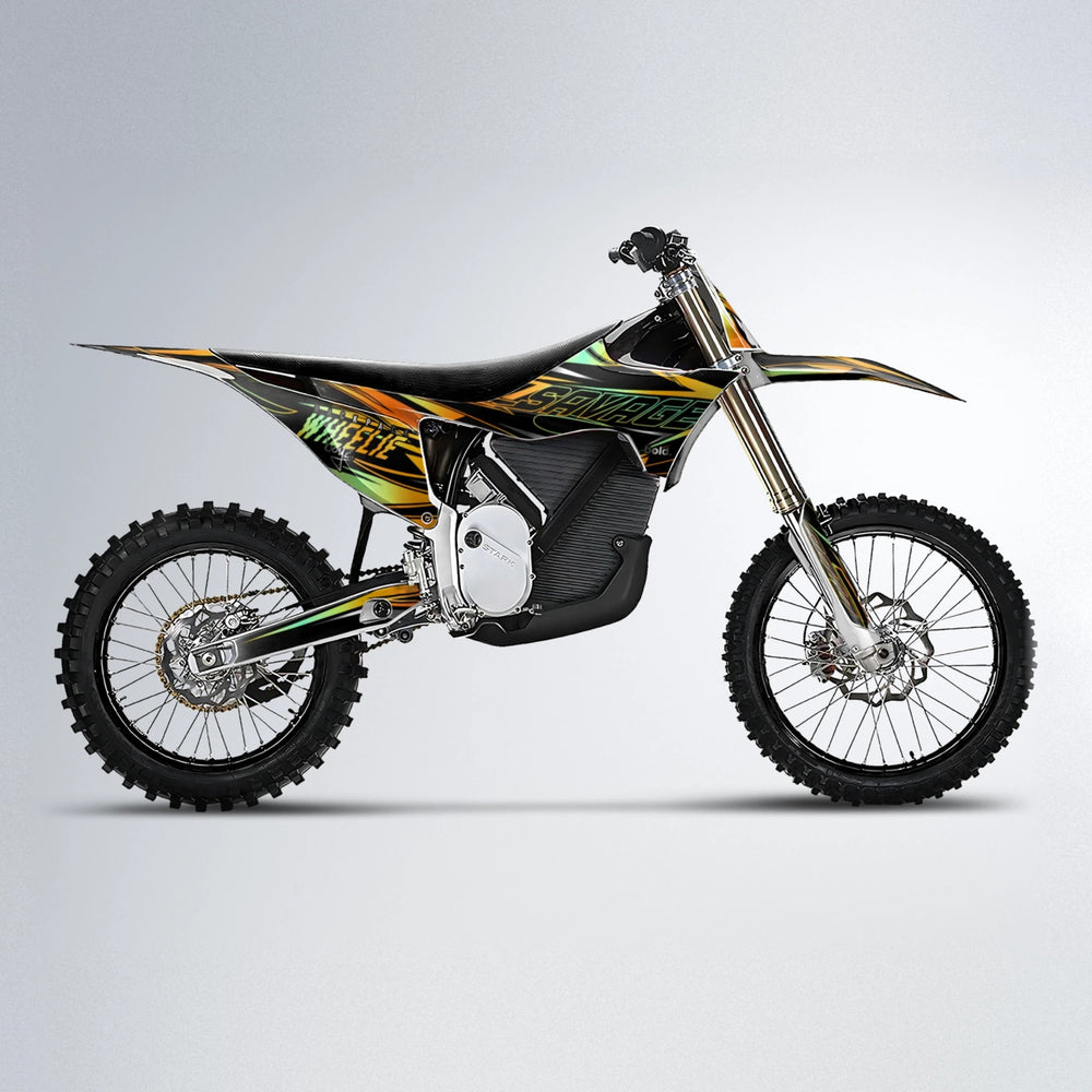 PRESENCE Stark Varg MX motocross graphics kit in Orange & Yellow