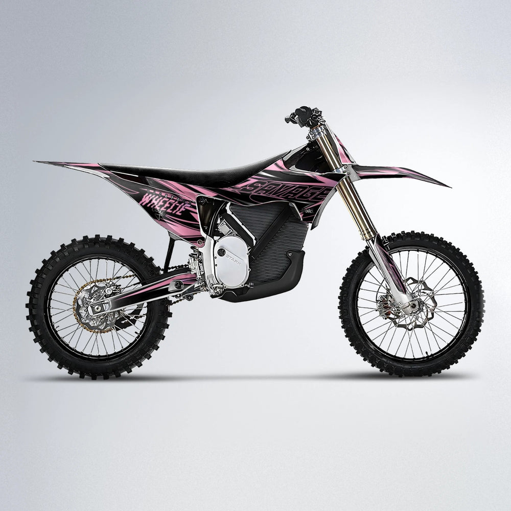 PRESENCE Stark Varg MX motocross graphics kit in Sakura Pink
