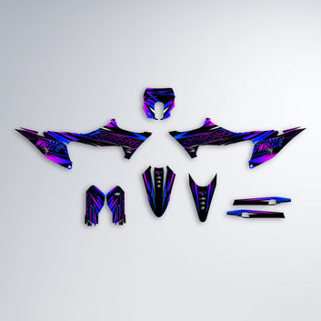 PRESENCE Stark Varg SM graphics kit parts layout in Blue