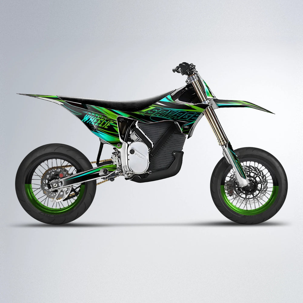 PRESENCE Stark Varg SM supermoto graphics kit in Green