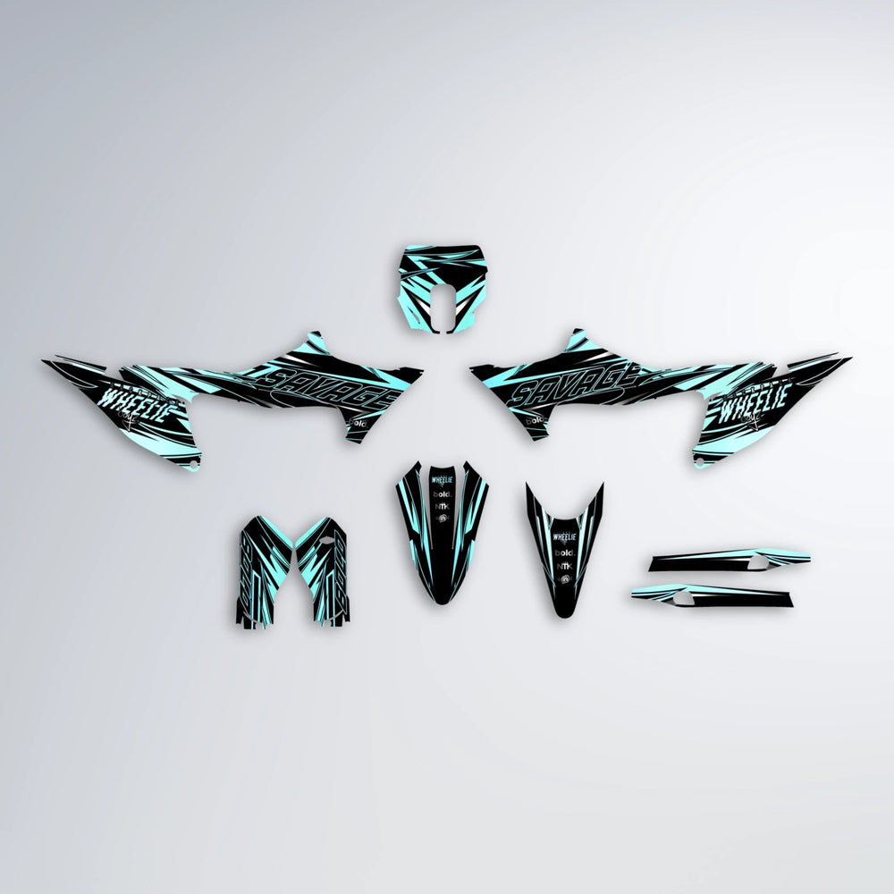 PRESENCE Stark Varg SM graphics kit parts layout in Mint