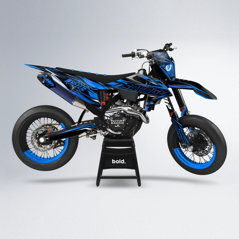 PRESENCE supermoto graphics kit in Blue Regular