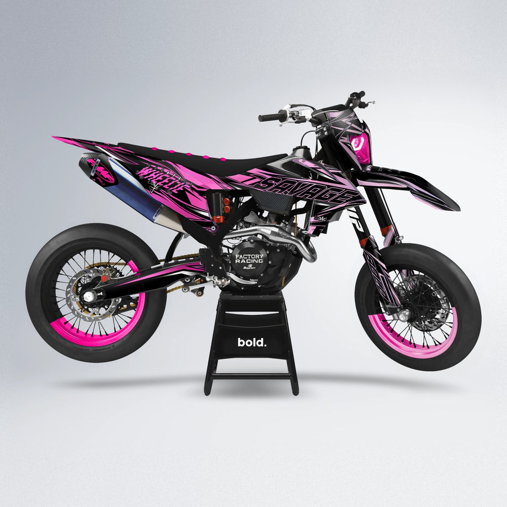 PRESENCE supermoto graphics kit in Flamingo