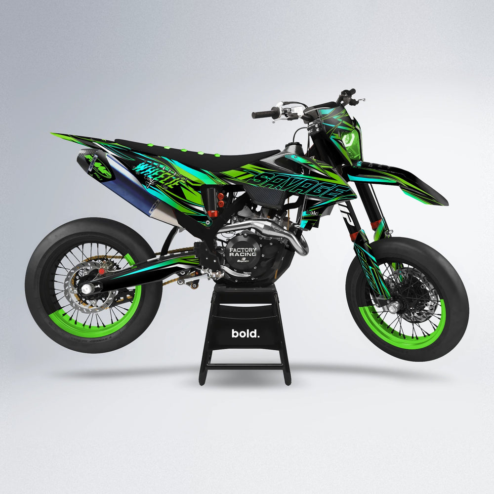 PRESENCE supermoto graphics kit in Green