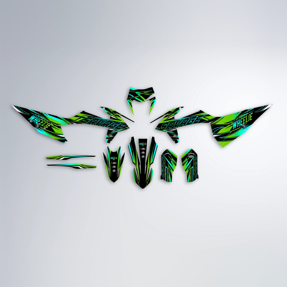 PRESENCE graphics kit parts layout in Green