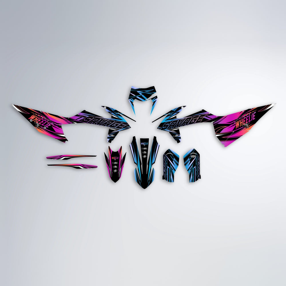 PRESENCE graphics kit parts layout in Pink & Light Blue