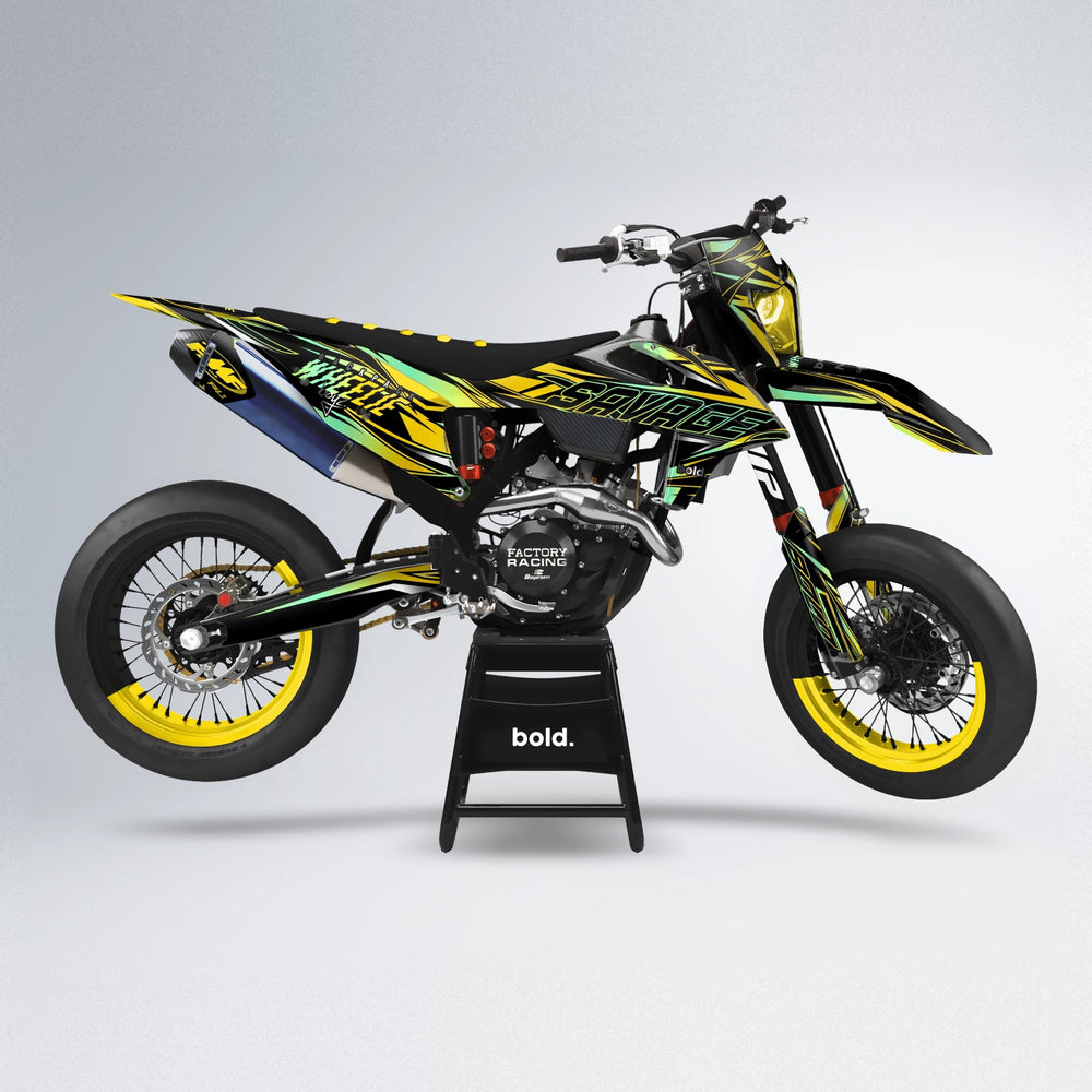 PRESENCE supermoto graphics kit in Yellow