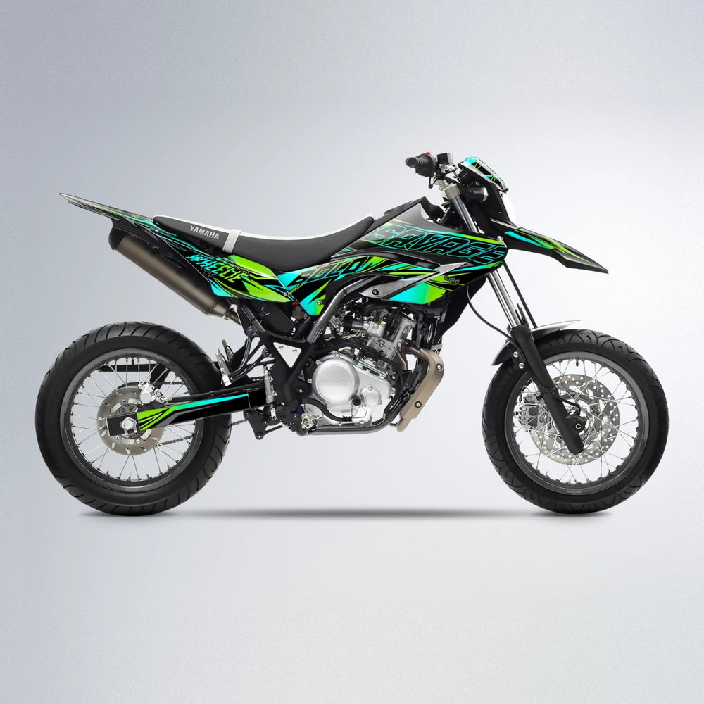 PRESENCE Yamaha WR 125X supermoto graphics kit in Green