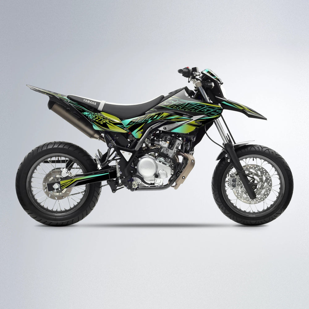 PRESENCE Yamaha WR 125X supermoto graphics kit in Olive