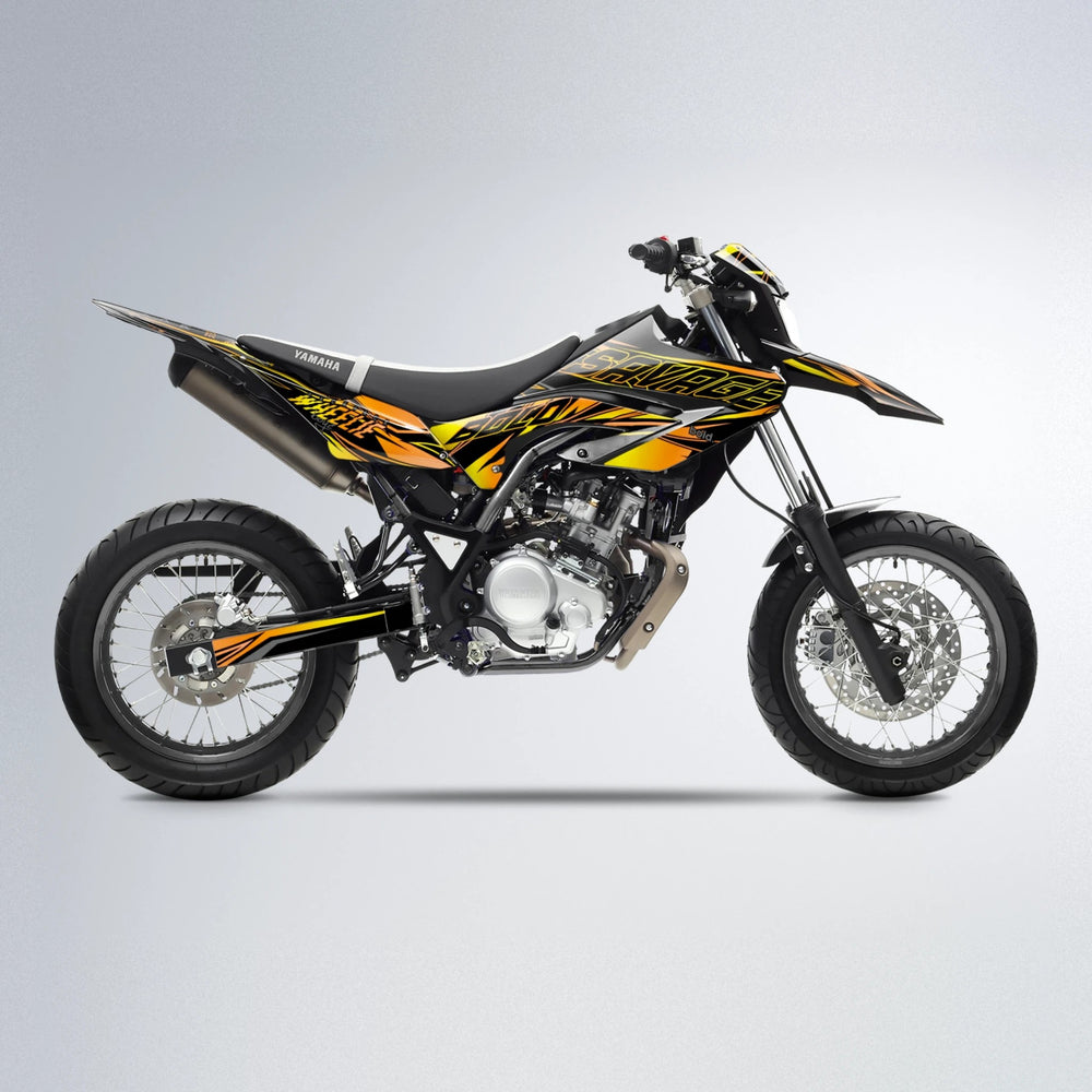 PRESENCE Yamaha WR 125X supermoto graphics kit in Orange