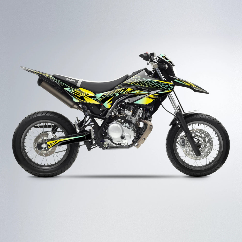 PRESENCE Yamaha WR 125X supermoto graphics kit in Yellow