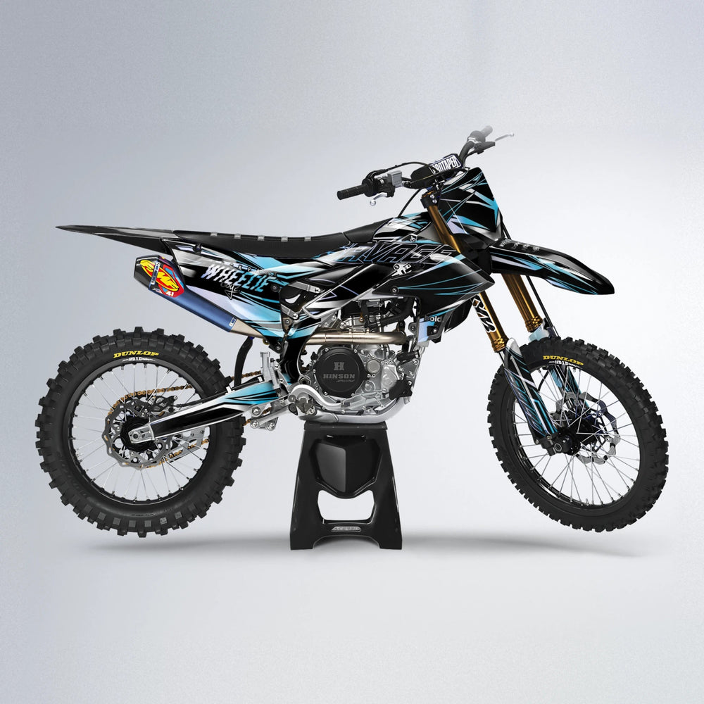 PRESENCE Yamaha YZF MX motocross graphics kit in Light Blue & White