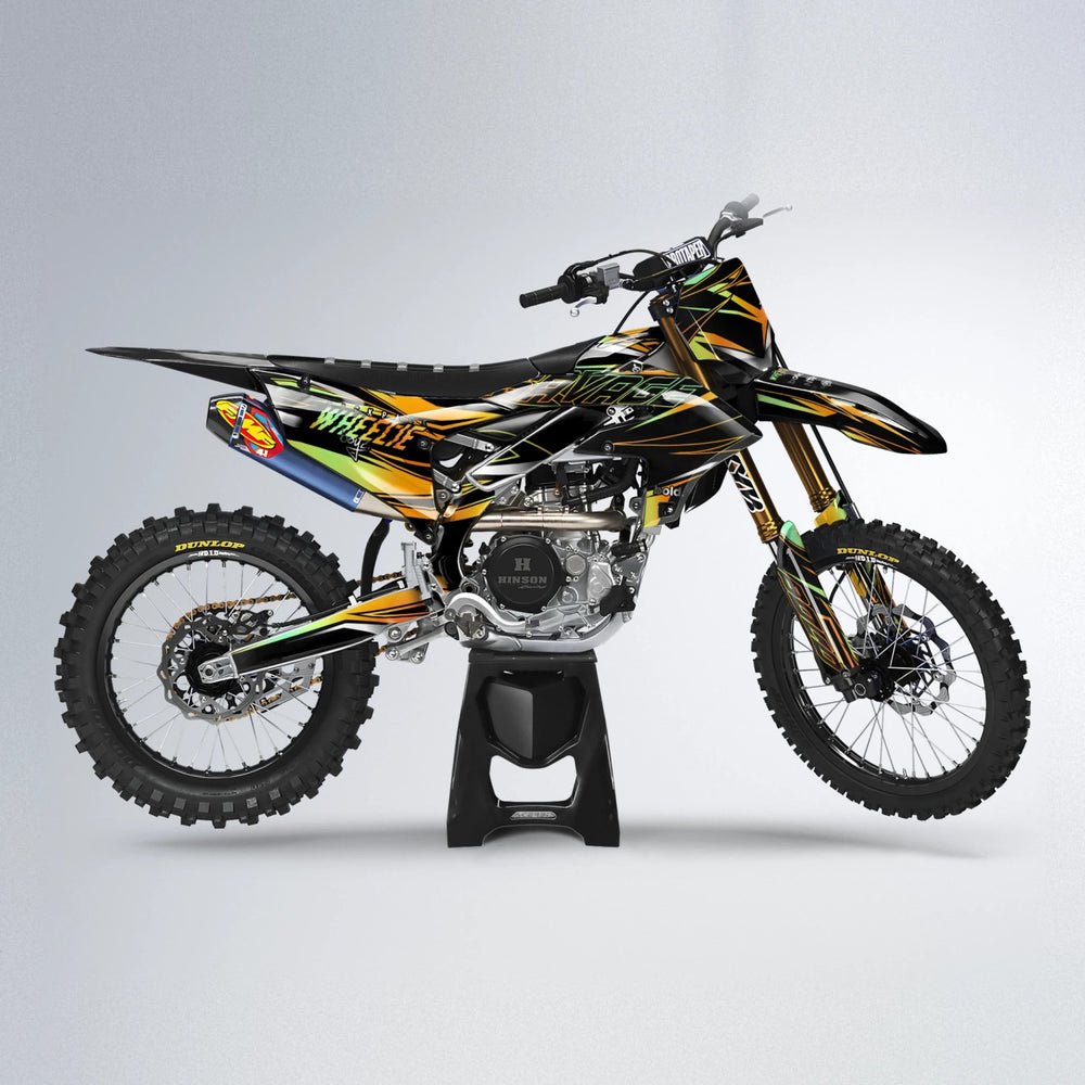PRESENCE Yamaha YZF MX motocross graphics kit in Orange & Yellow