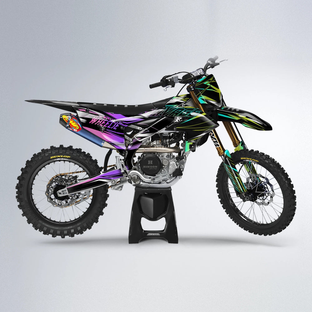 PRESENCE Yamaha YZF MX motocross graphics kit in Purple & Yellow
