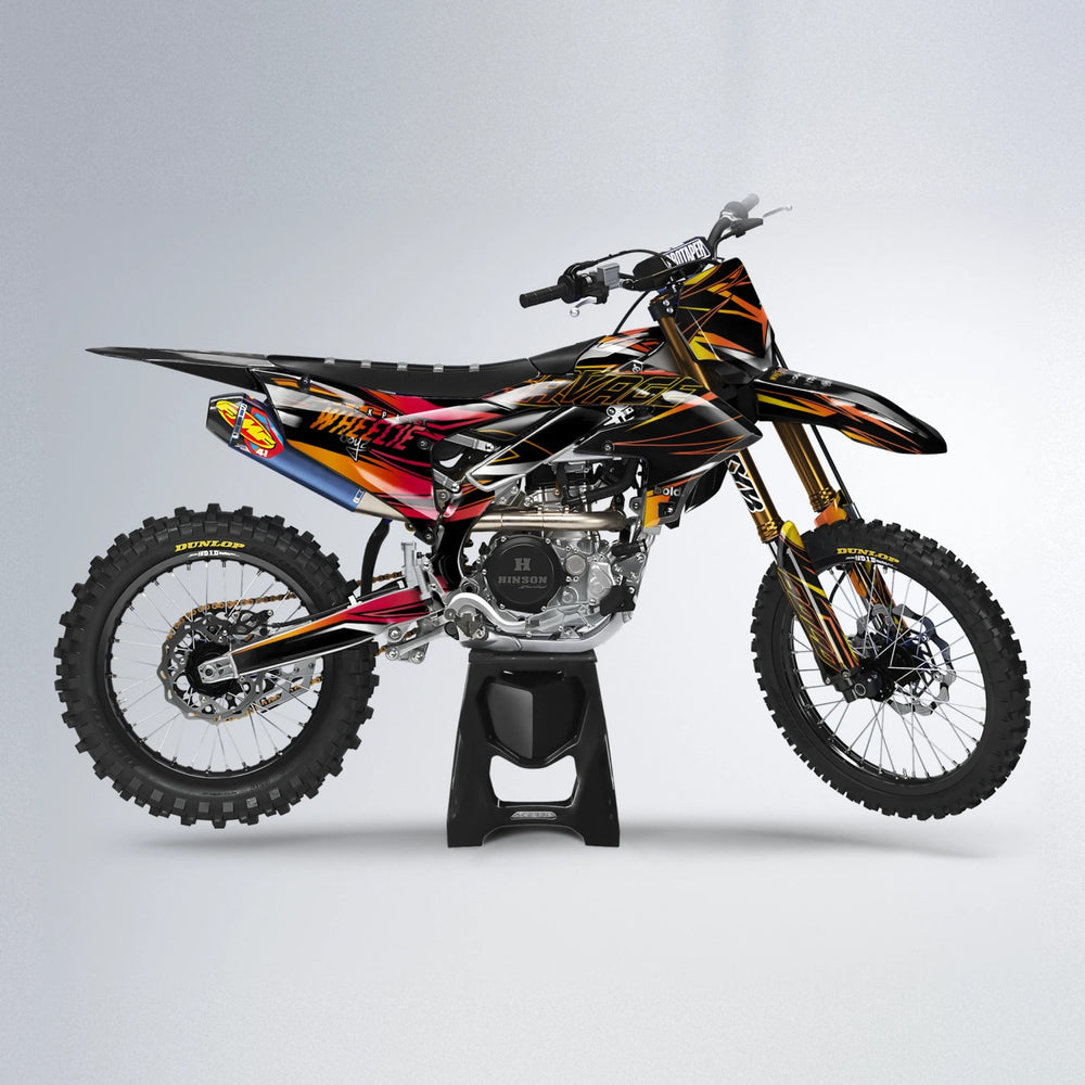 PRESENCE Yamaha YZF MX motocross graphics kit in Red & Orange