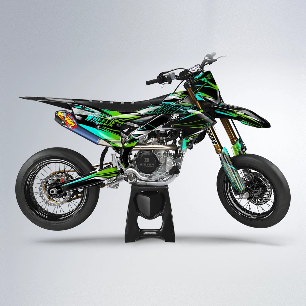 PRESENCE Yamaha YZF SM supermoto graphics kit in Green