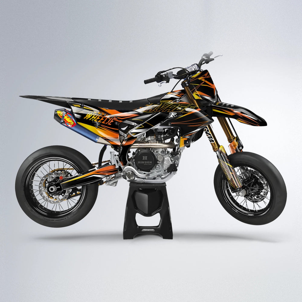 PRESENCE Yamaha YZF SM supermoto graphics kit in Orange
