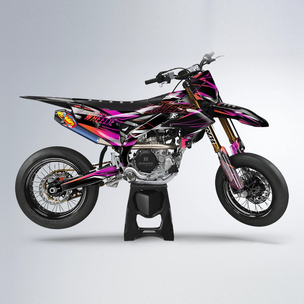 PRESENCE Yamaha YZF SM supermoto graphics kit in Pink