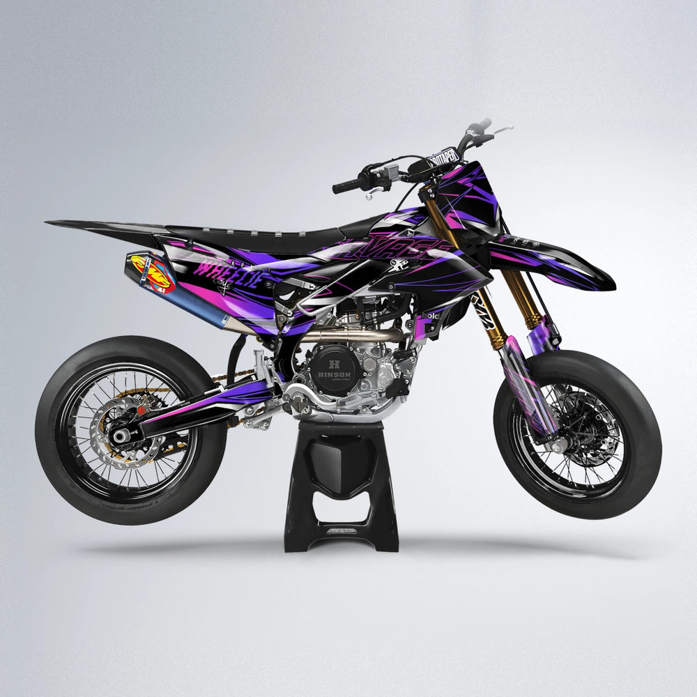 PRESENCE Yamaha YZF SM supermoto graphics kit in Purple