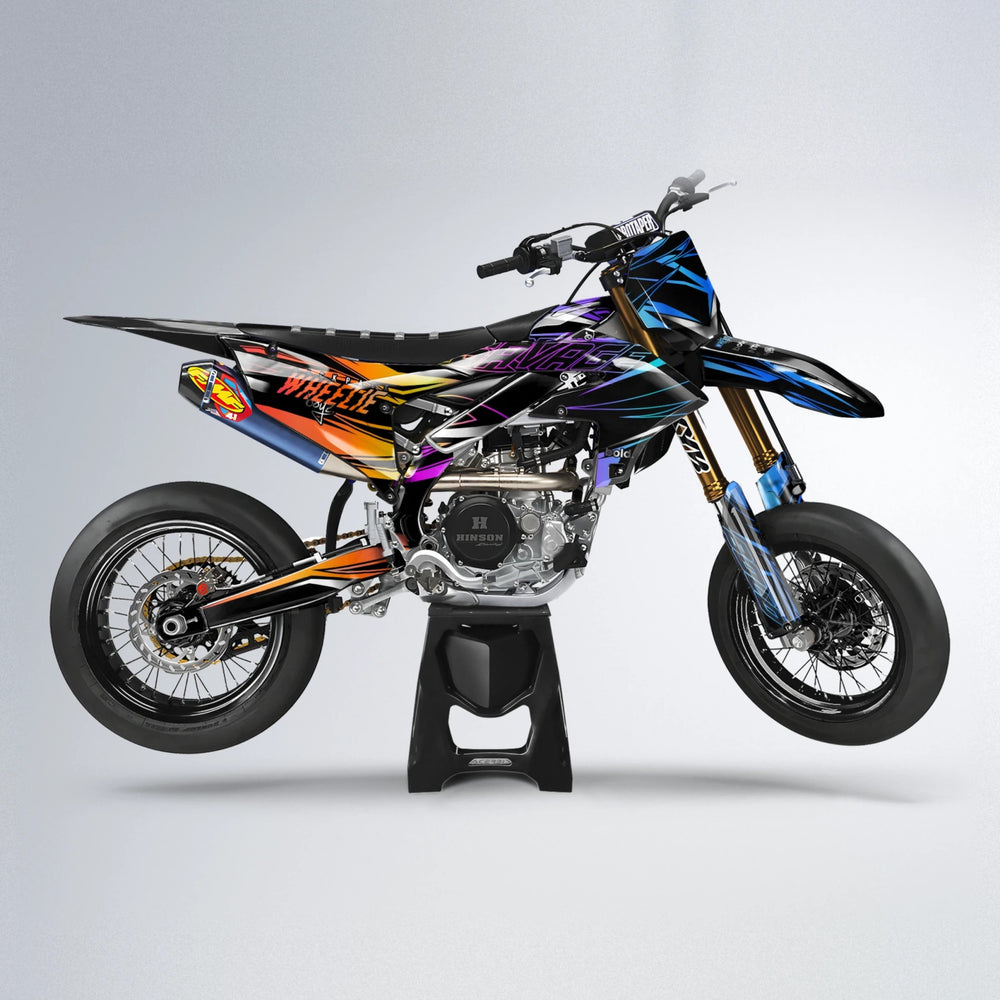 PRESENCE Yamaha YZF SM supermoto graphics kit in Sunset Fade
