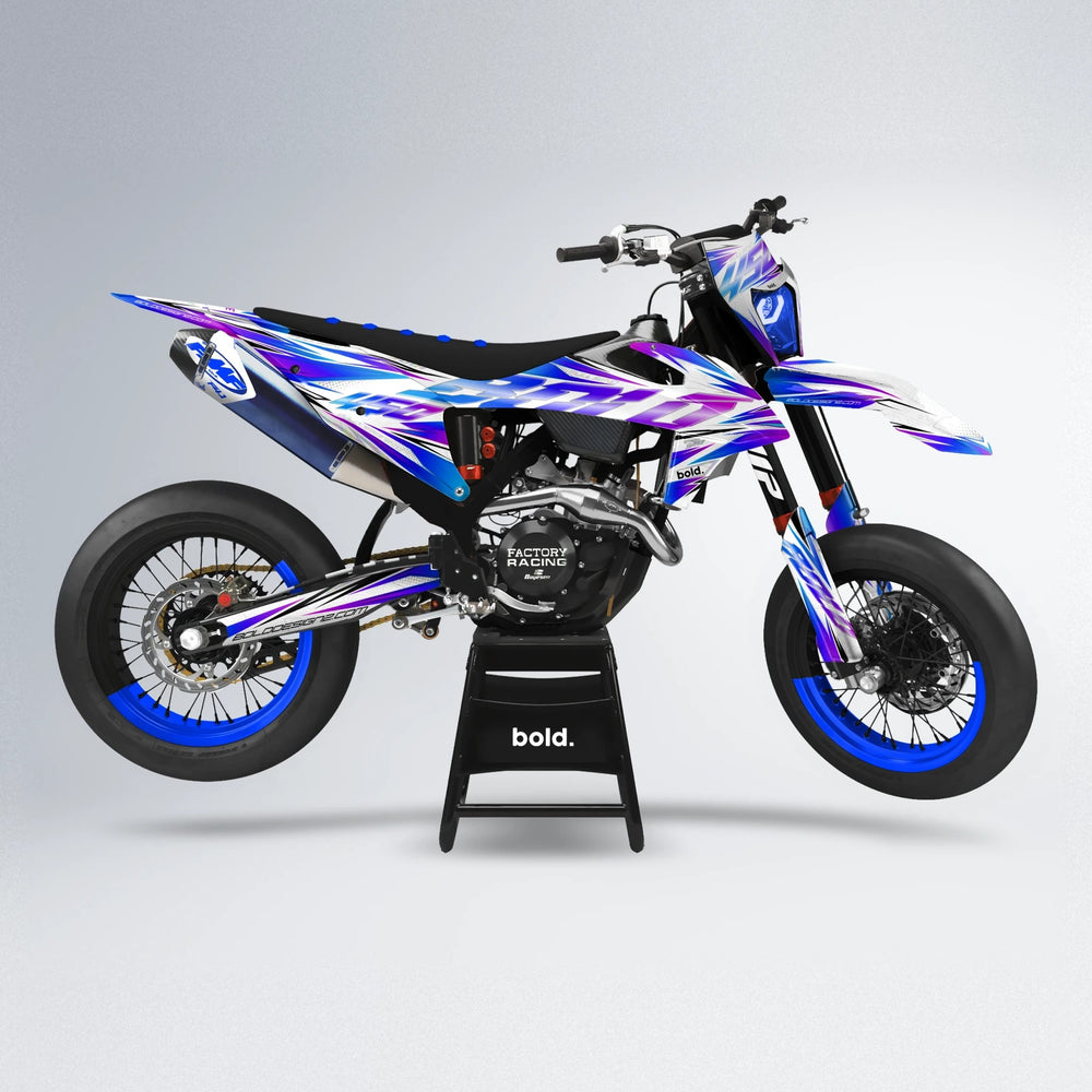 PRISMA supermoto graphics kit in Blue
