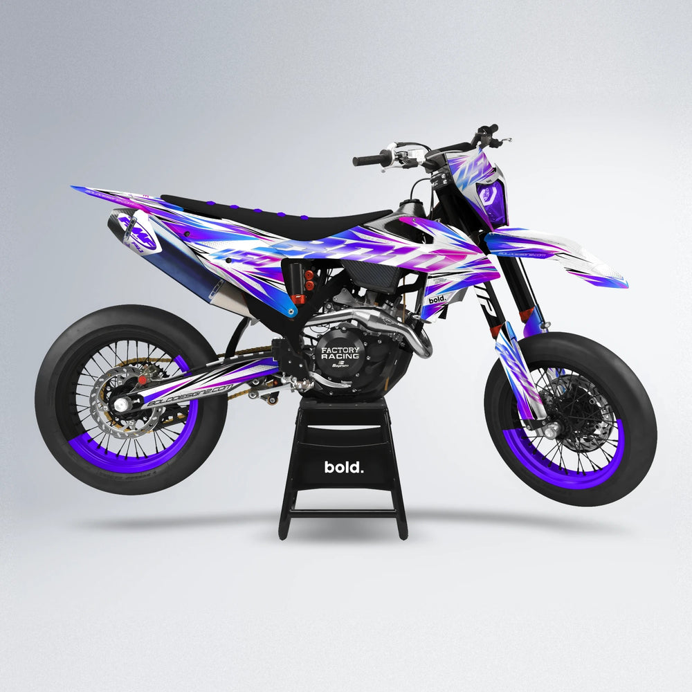 PRISMA supermoto graphics kit in Custom Colour