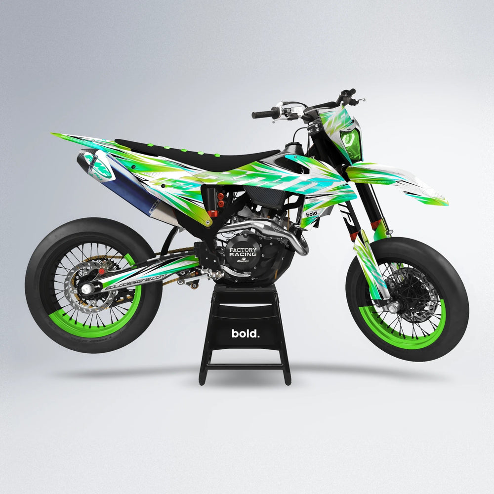 PRISMA supermoto graphics kit in Green