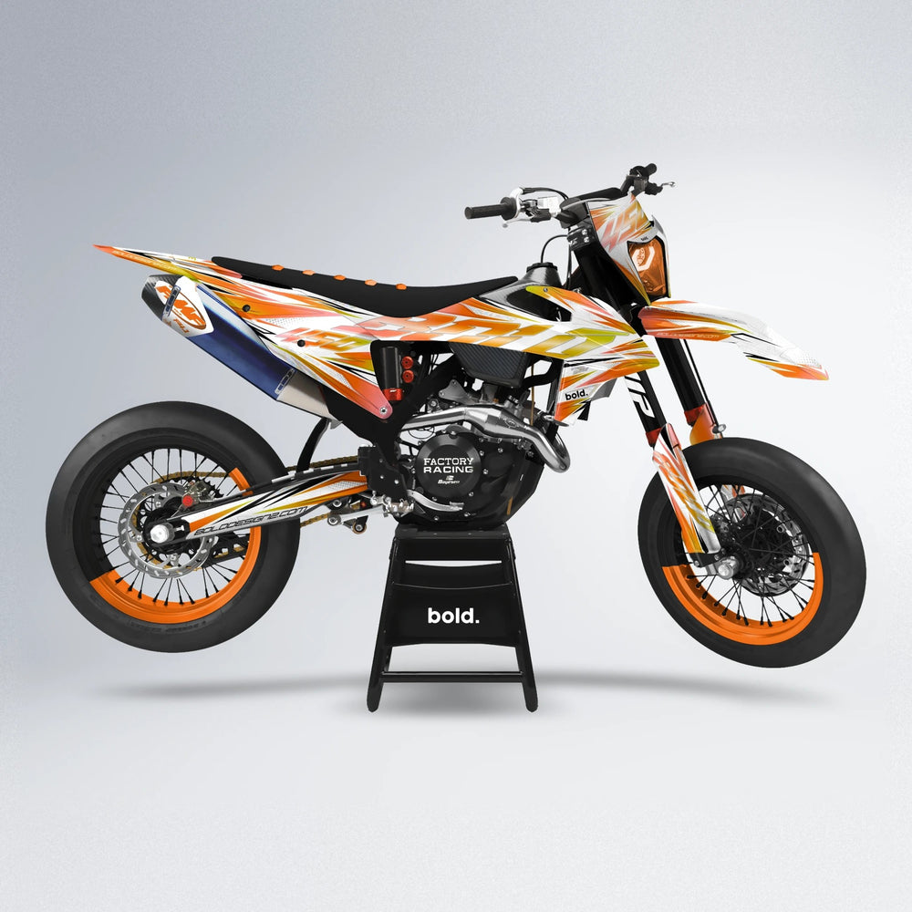 PRISMA supermoto graphics kit in Orange