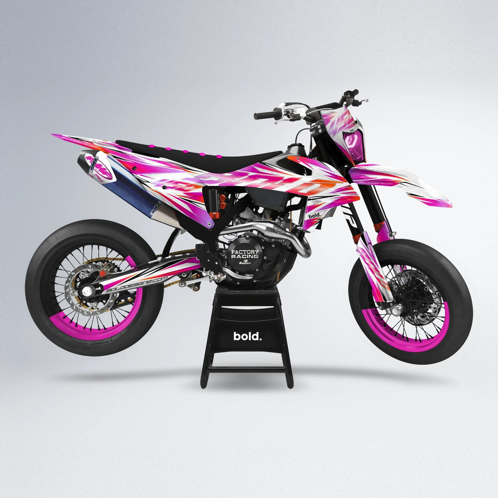 PRISMA supermoto graphics kit in Pink