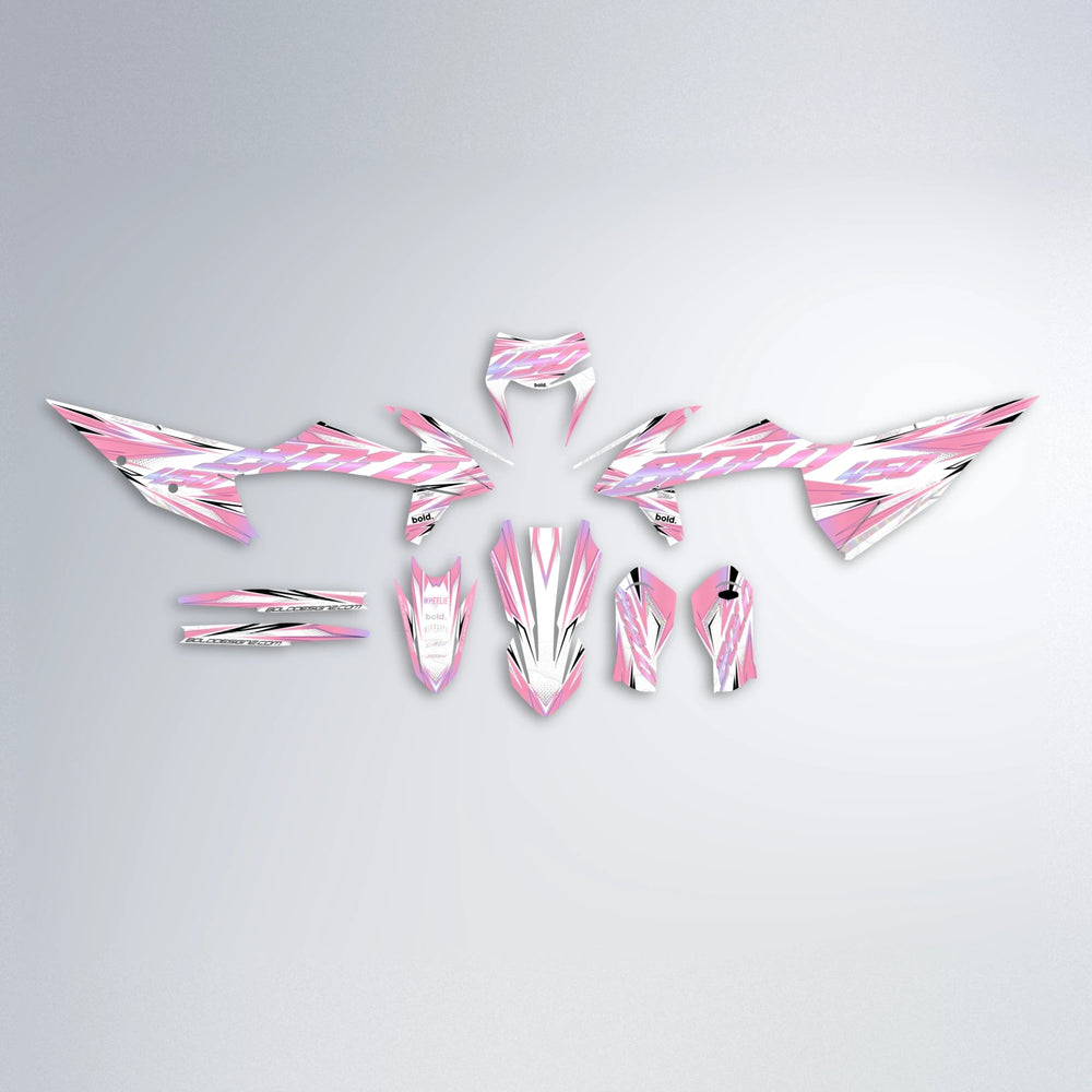 PRISMA graphics kit parts layout in Sakura Pink