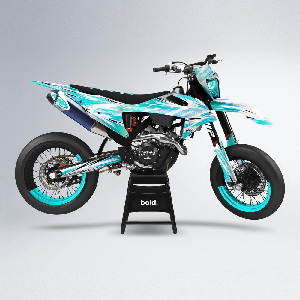 PRISMA supermoto graphics kit in Teal