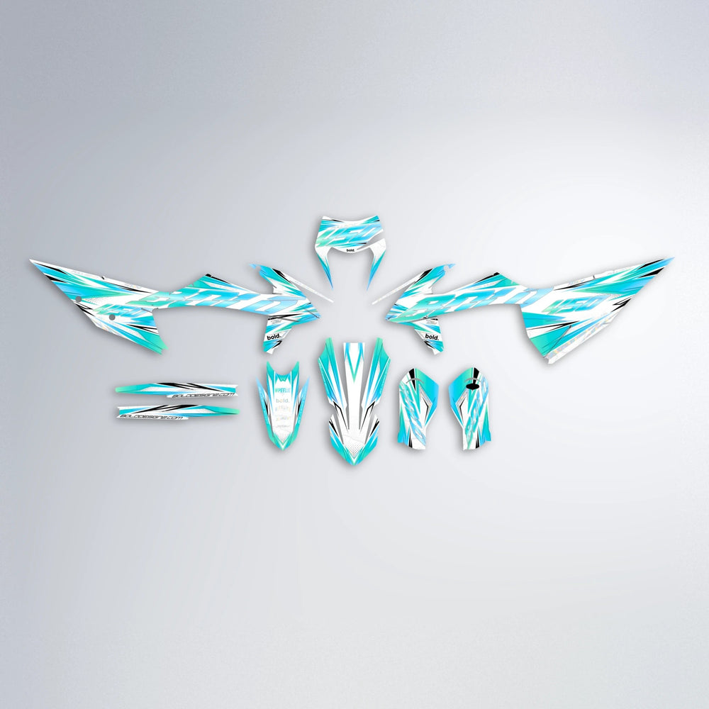 PRISMA graphics kit parts layout in Teal