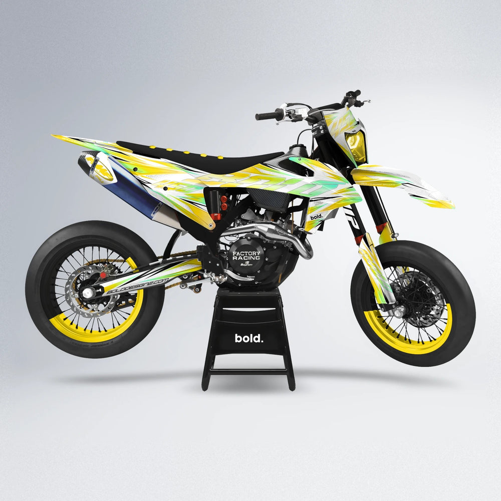 PRISMA supermoto graphics kit in Yellow