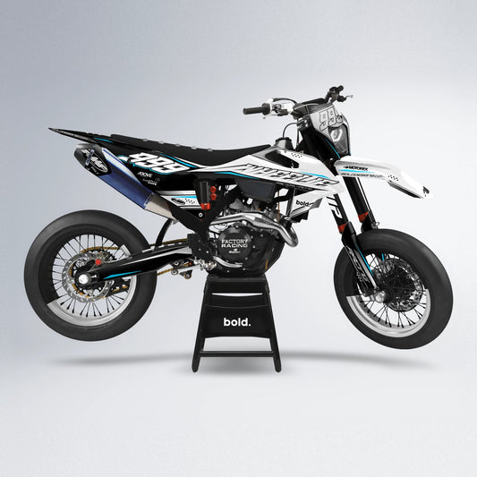 PROVINCE supermoto graphics kit in Black & White