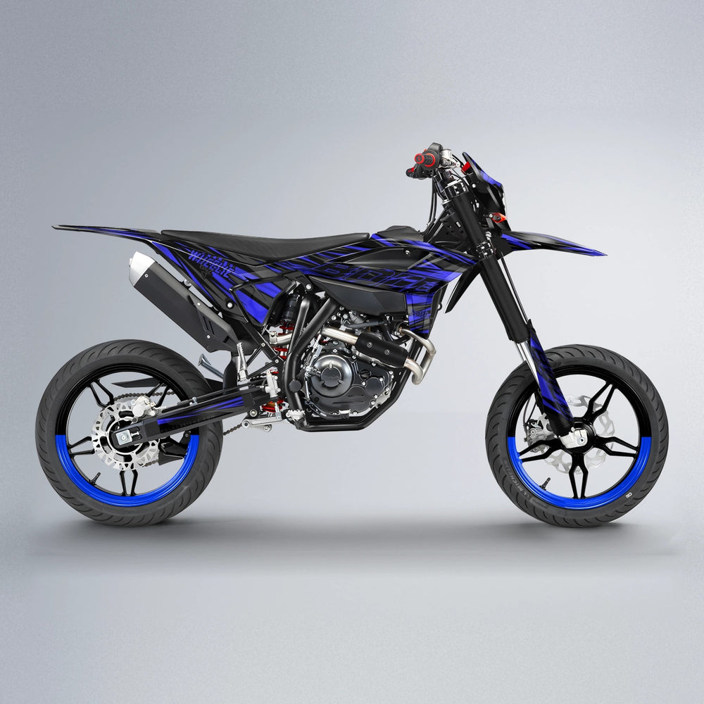 RAGE Beta supermoto graphics kit in Blue