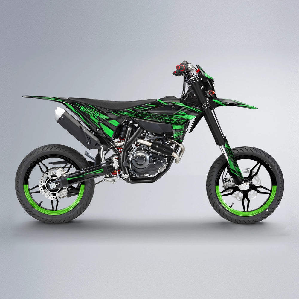 RAGE Beta supermoto graphics kit in Green