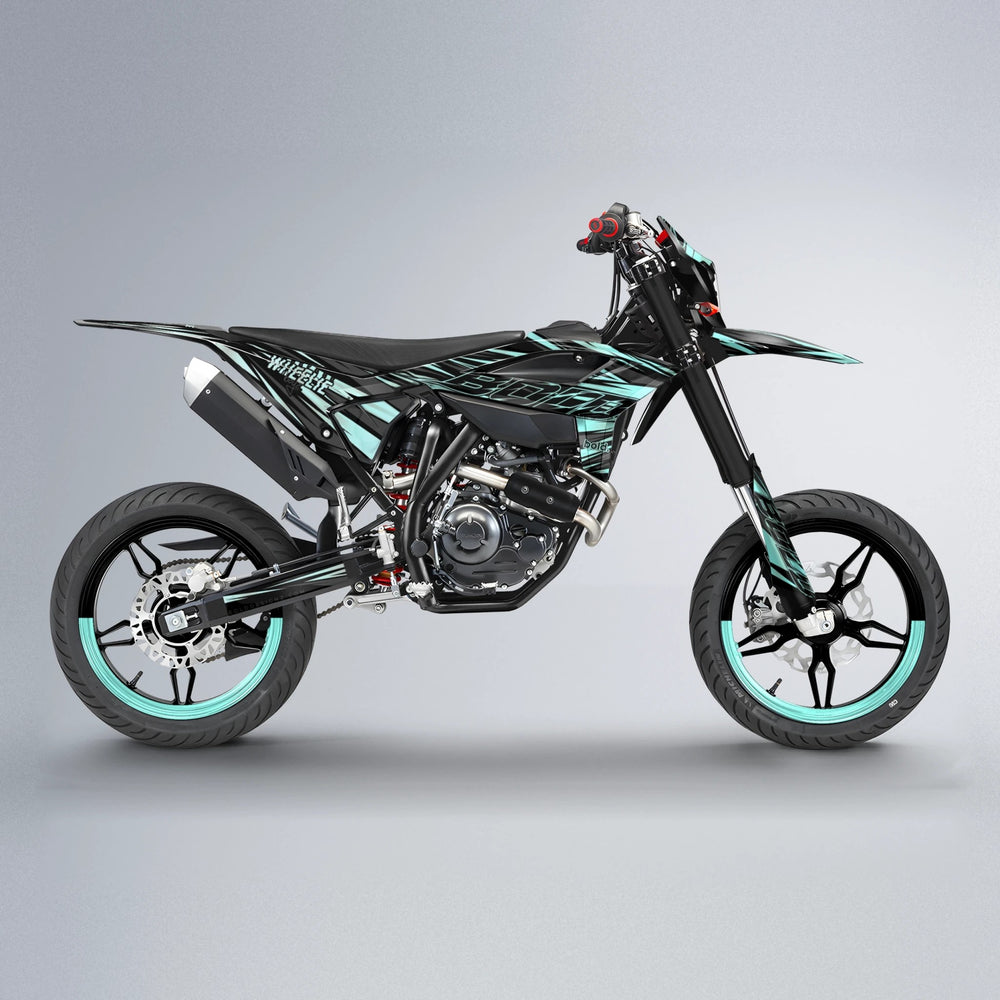 RAGE Beta supermoto graphics kit in Mint