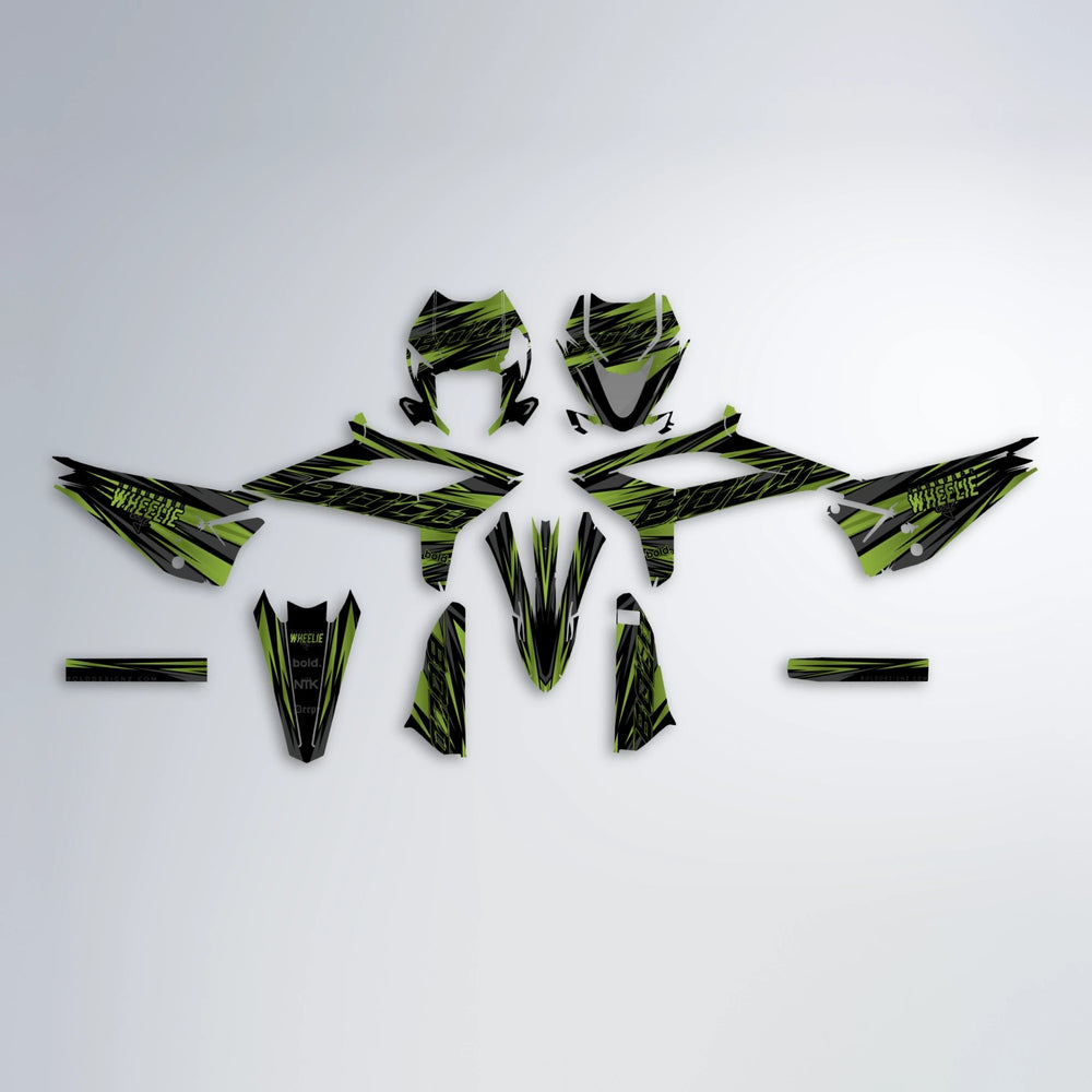 RAGE Beta graphics kit parts layout in Olive