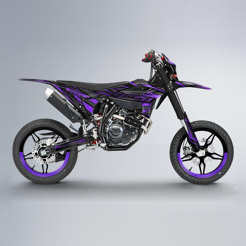 RAGE Beta supermoto graphics kit in Purple
