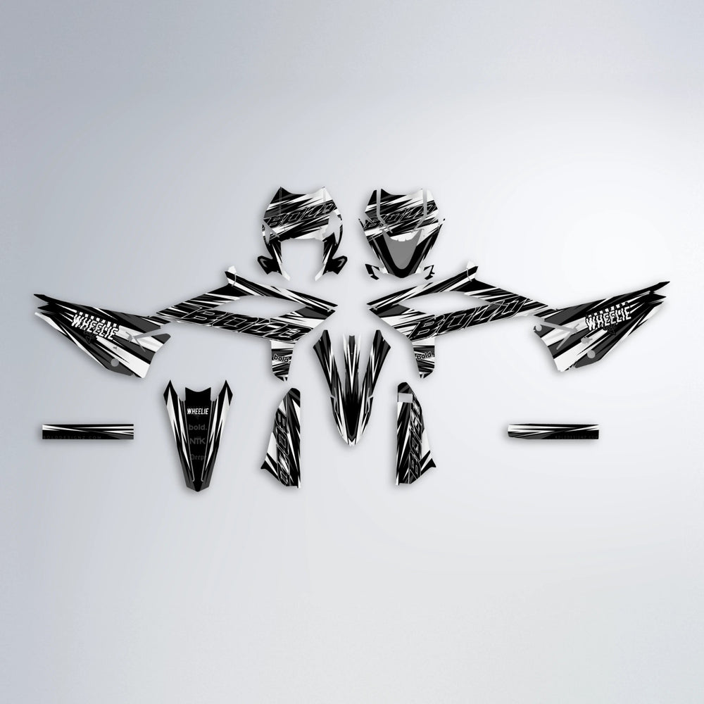 RAGE Beta graphics kit parts layout in White