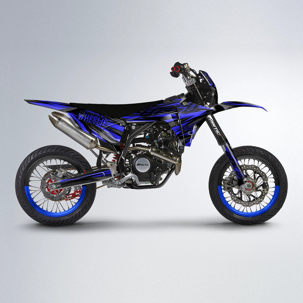 RAGE Fantic supermoto graphics kit in Blue