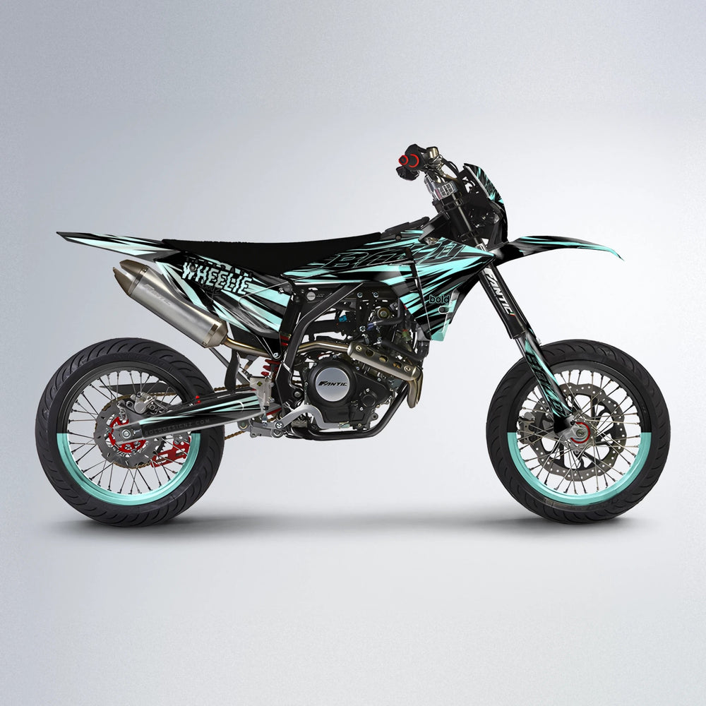 RAGE Fantic supermoto graphics kit in Mint