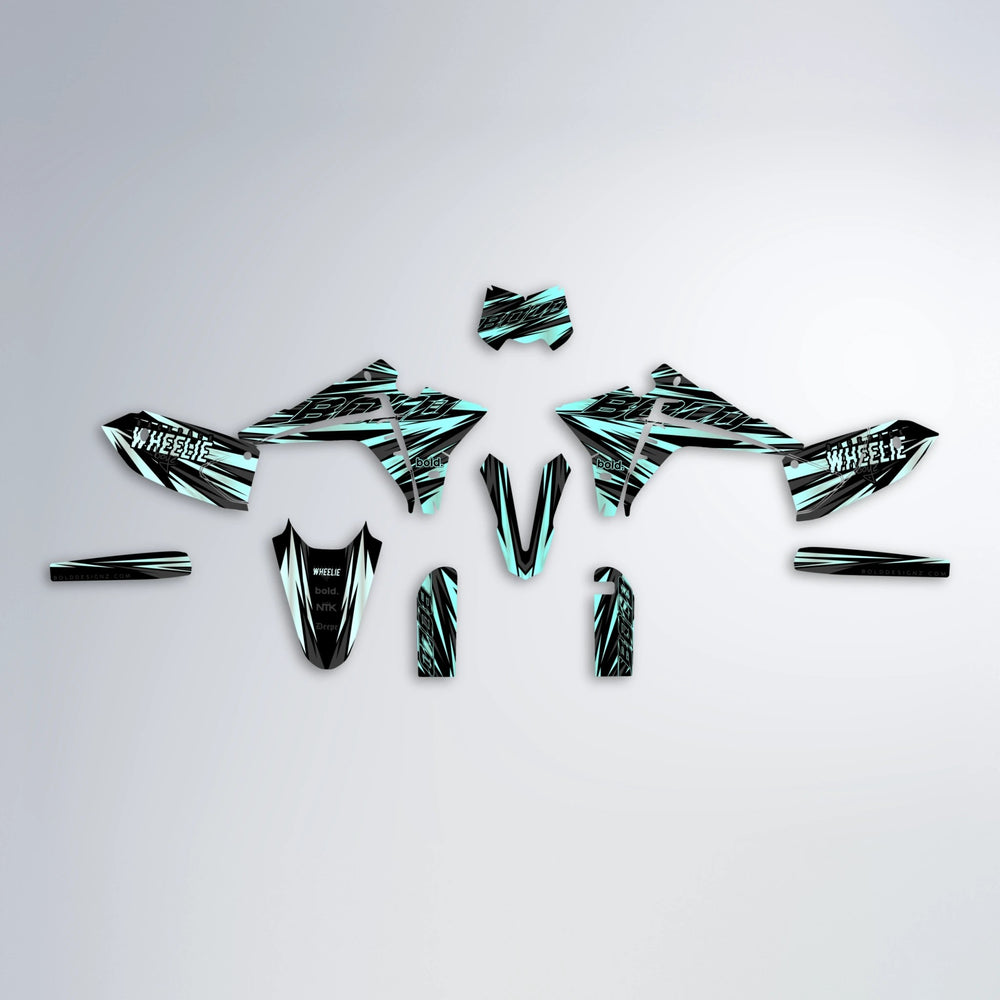 RAGE Fantic graphics kit parts layout in Mint