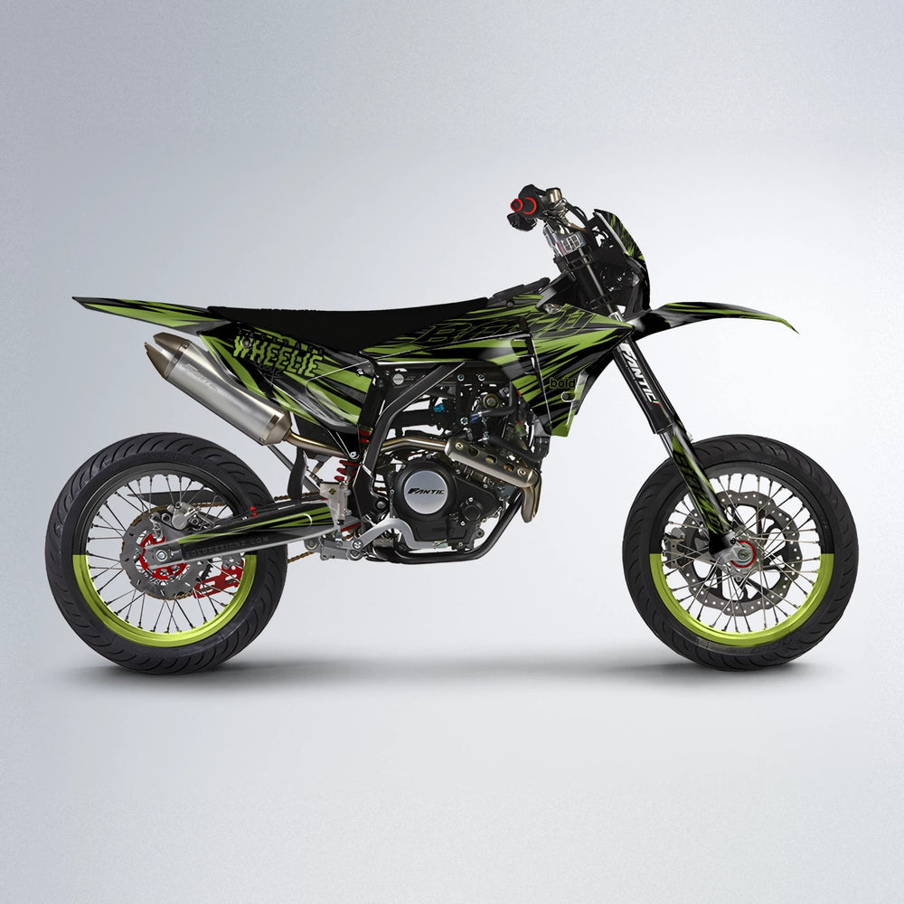 RAGE Fantic supermoto graphics kit in Olive