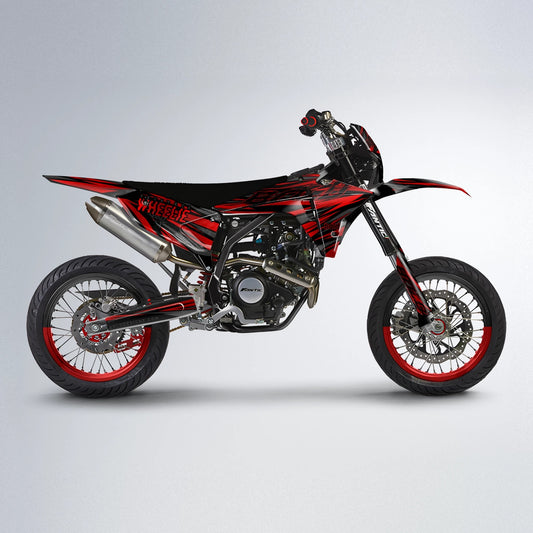 RAGE Fantic supermoto graphics kit in Red