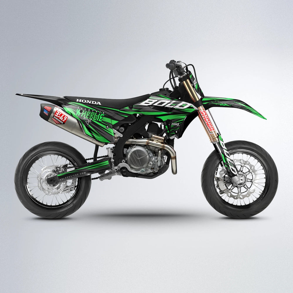 RAGE Honda supermoto graphics kit in Green